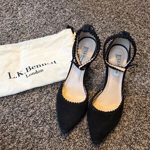 LK Bennett Black Scalloped Heels